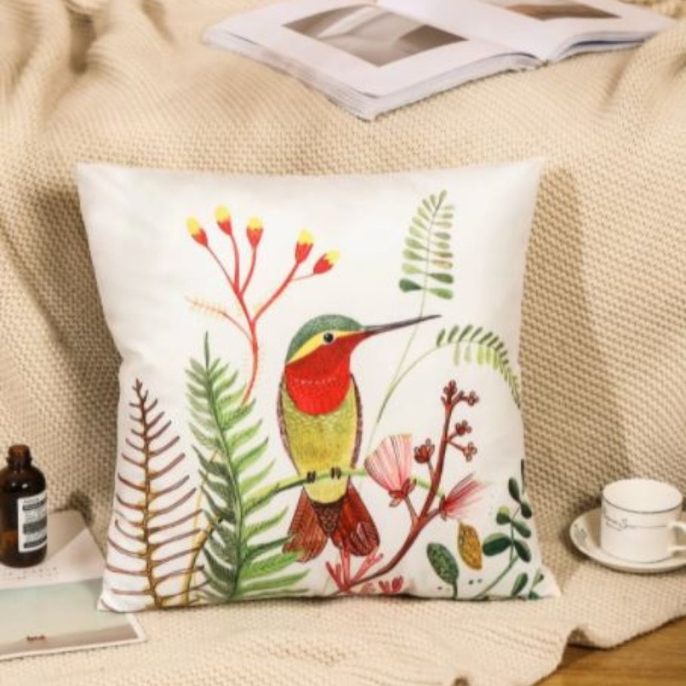 Bird throw pillow